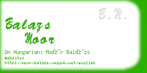 balazs moor business card